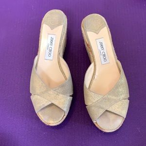 Jimmy Choo wedge sandal gold